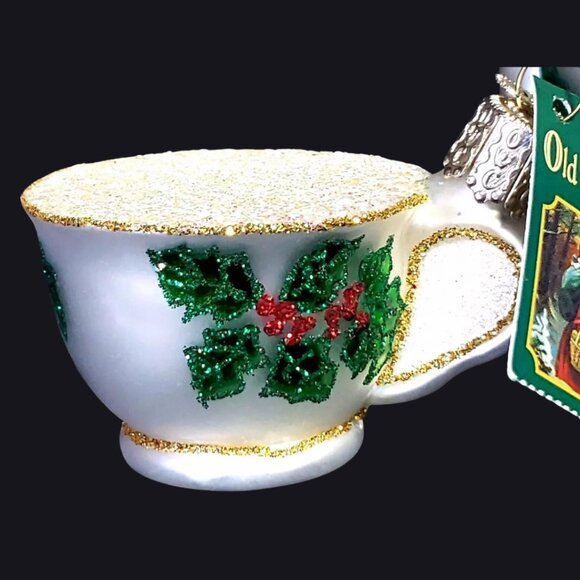 Old World Christmas OWC Blown Glass Katherine's Teapot and Teacup Set with Tags - Picture 7 of 16